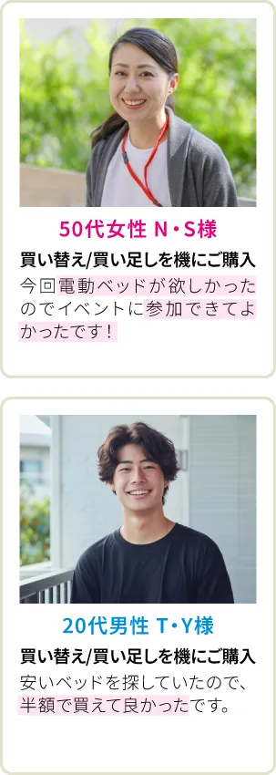 50代女性 N・S様、20代男性 T・Y様