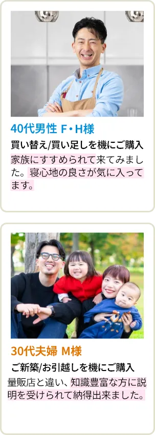 40代男性 F・H様・30代夫婦 M様