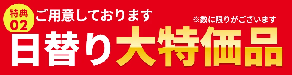 日替わり特価品