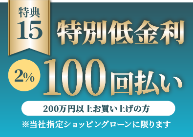 100回払い特別低金利2%