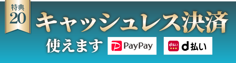 キャッシュレス決済つかえます